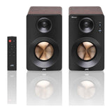 JVC XS-D629BM 2.0 Bluetooth Bookshelf Speakers - Walnut