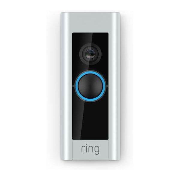 Ring Smart Video Doorbell Pro with Built-in Wi-Fi & Camera plus Plug-in Adapter - Refurbished Excellent