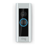 Ring Smart Video Doorbell Pro with Built-in Wi-Fi & Camera plus Plug-in Adapter - Refurbished Excellent