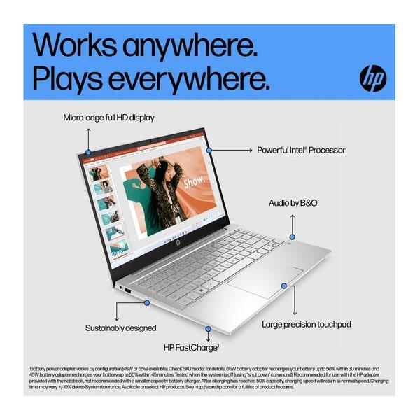 Refurbished HP Pavilion 14-DV0603NA 14" Intel Pentium Gold 7505 4GB RAM 128GB - Silver - Good