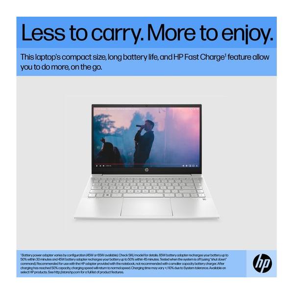 Refurbished HP Pavilion 14-DV0603NA 14" Intel Pentium Gold 7505 4GB RAM 128GB - Silver - Good