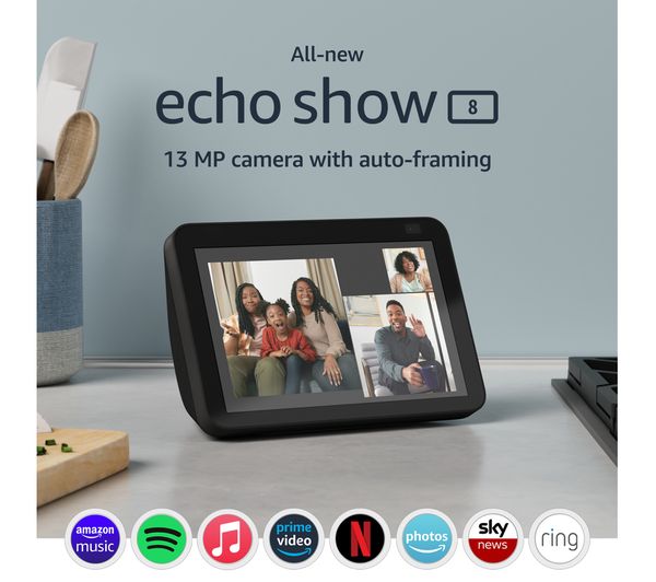 Amazon Echo Show 8 (2nd Gen) Smart Display With Alexa - Charcoal
