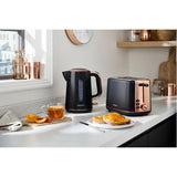 Kenwood Abbey Lux TCP05.C0DG 2-Slice Toaster - Dark Grey & Rose Gold