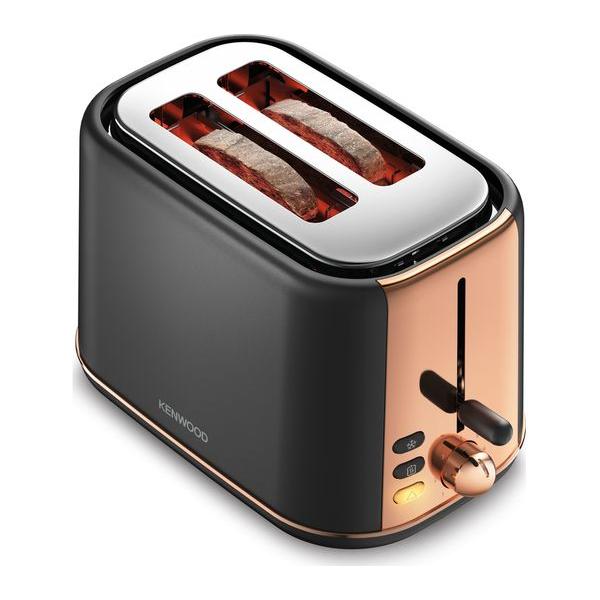 Kenwood Abbey Lux TCP05.C0DG 2-Slice Toaster - Dark Grey & Rose Gold
