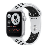Apple Watch SE - Silver with Pure Platinum & Black Nike Sports Band GPS - 44mm