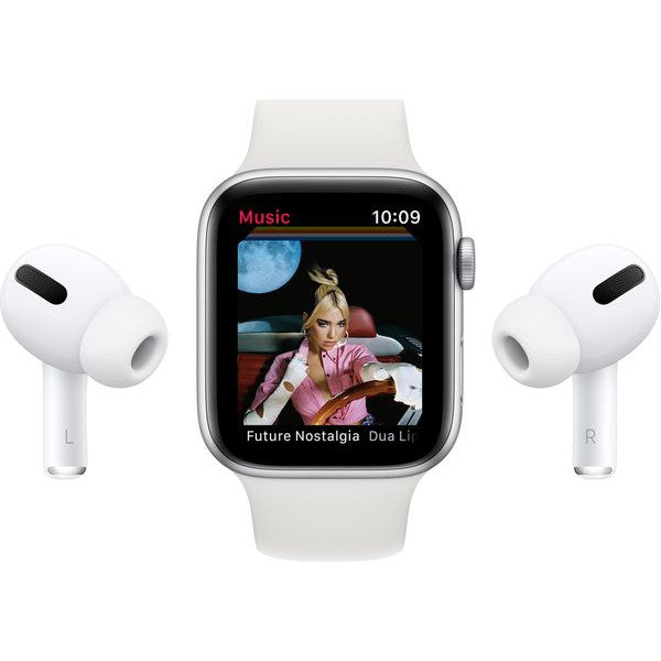 Apple Watch SE - Silver with Pure Platinum & Black Nike Sports Band GPS - 44mm