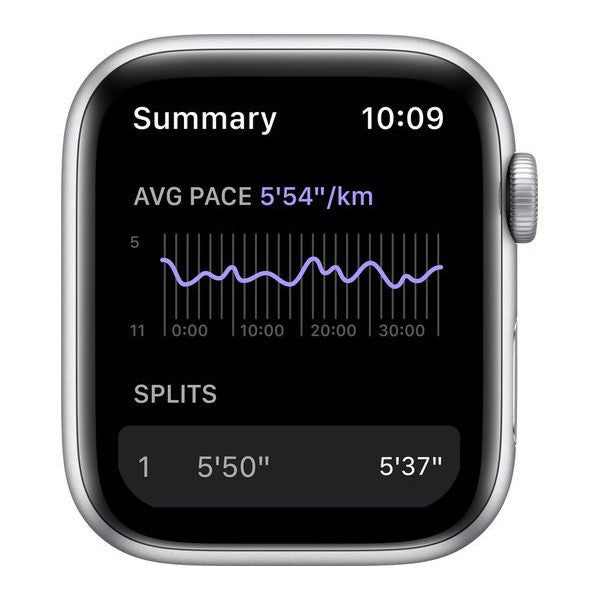Apple Watch SE - Silver with Pure Platinum & Black Nike Sports Band GPS - 44mm
