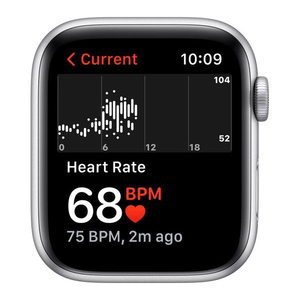 Apple Watch SE - Silver with Pure Platinum & Black Nike Sports Band GPS - 44mm