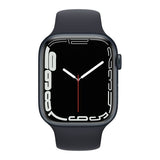 Refurbished Apple Watch Series 7 45mm GPS - Midnight - Black Sport Band - Fair - Scratched Screen