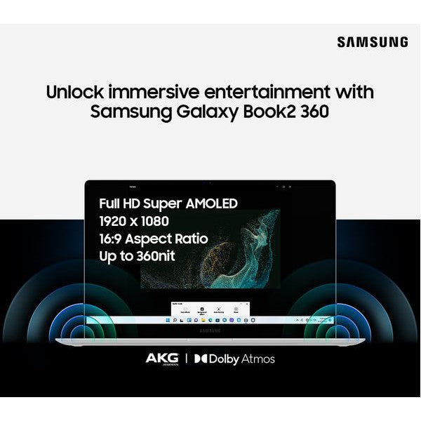 Refurbished Samsung Galaxy Book 2 360 13.3" Intel Core i7-1255U 16GB RAM 512GB - Silver - Excellent