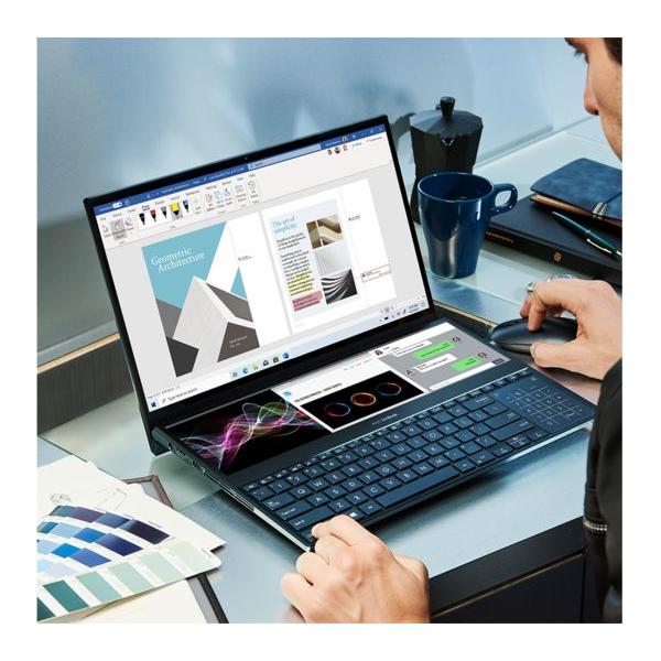 Refurbished Asus ZenBook Duo 14 Intel Core i5-1155G7 16GB RAM 512GB - Celestial Blue - Excellent