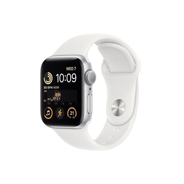 Apple Watch Series SE (2022) 40mm Aluminium Case - GPS - Silver with White Band