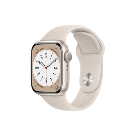Apple Watch Series 8 MNP63B/A - Starlight with Starlight Sports Band, 41mm - Refurbished Excellent