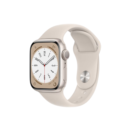 Apple Watch Series 8 MNP63B/A - Starlight with Starlight Sports Band, 41mm - Refurbished Excellent