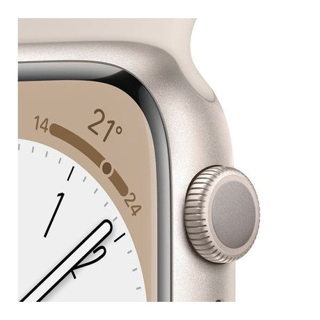 Apple Watch Series 8 MNP63B/A - Starlight with Starlight Sports Band, 41mm - Refurbished Excellent