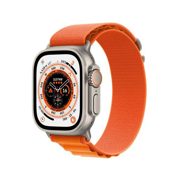 Apple Watch Ultra Cellular MQFL3B/A - Titanium with Orange Alpine Loop - 49mm
