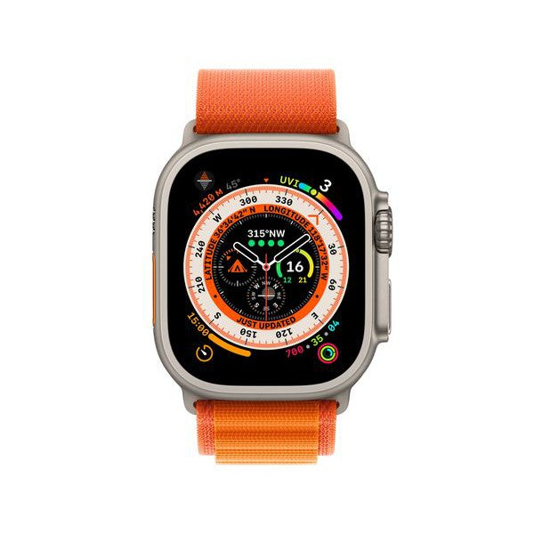 Apple Watch Ultra Cellular MQFL3B/A - Titanium with Orange Alpine Loop - 49mm