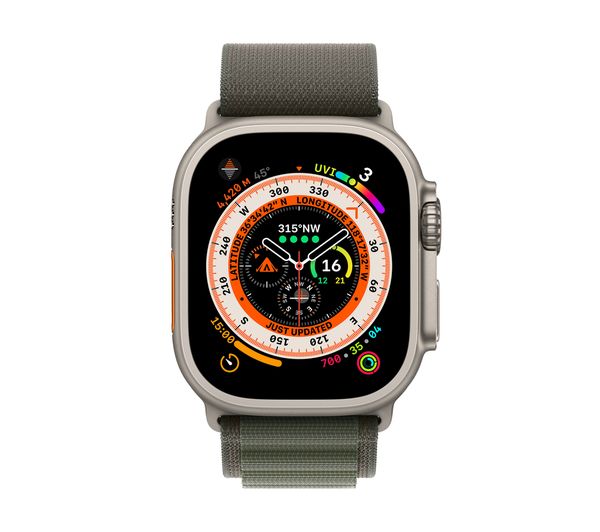 Apple Watch Ultra GPS + Cellular MQFN3B/A - Titanium with Green Alpine Loop - 49mm