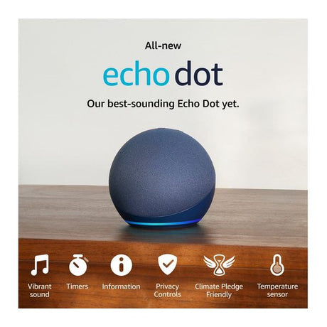 Amazon Echo Dot 5th Gen Smart Speaker With Alexa - Blue