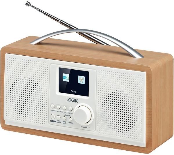 Logik L45DABW23 Portable DAB+/FM Radio - Brown / White - Pristine