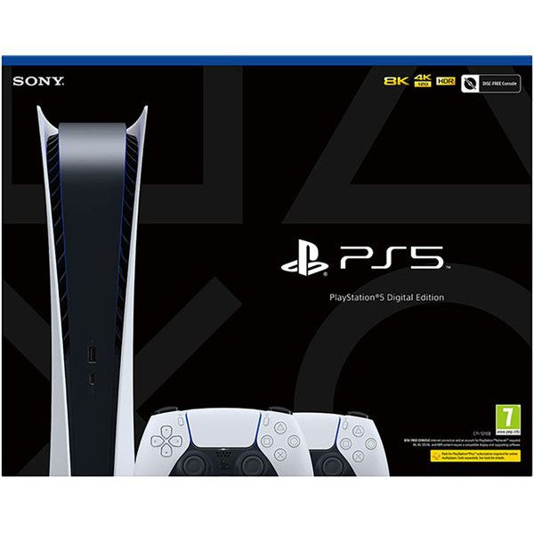 Sony PlayStation 5 Digital Console & Two DualSense Controllers