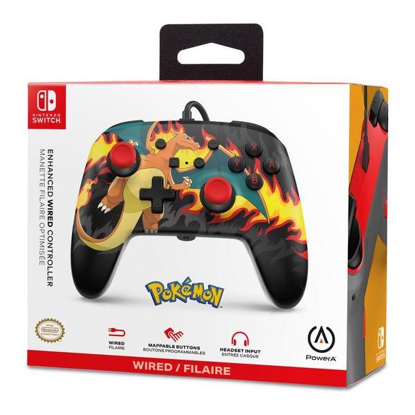PowerA Enhanced Wired Controller for Nintendo Switch - Charizard Firestorm - Pristine