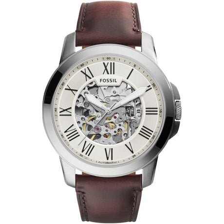 Fossil ME3099 Grant Automatic Mens Watch - Silver/Brown - Refurbished Good