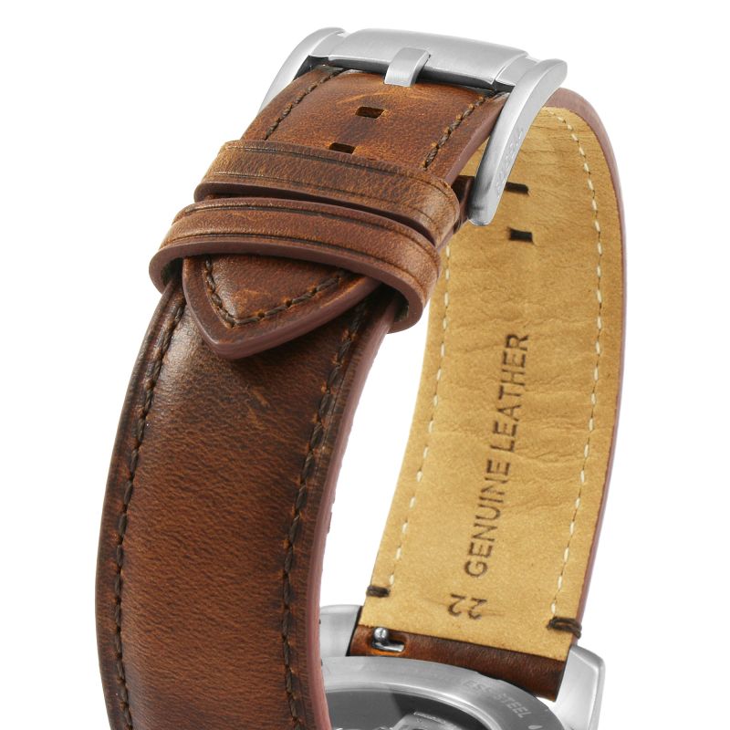 Fossil ME3099 Grant Automatic Mens Watch - Silver/Brown - Refurbished Good