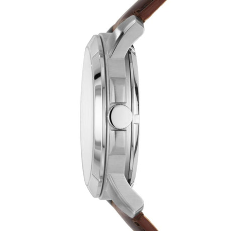 Fossil ME3099 Grant Automatic Mens Watch - Silver/Brown - Refurbished Good