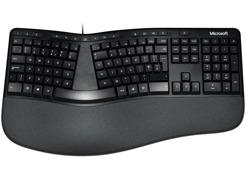Microsoft LXM-00004 Ergonomic Keyboard - Black - Pristine