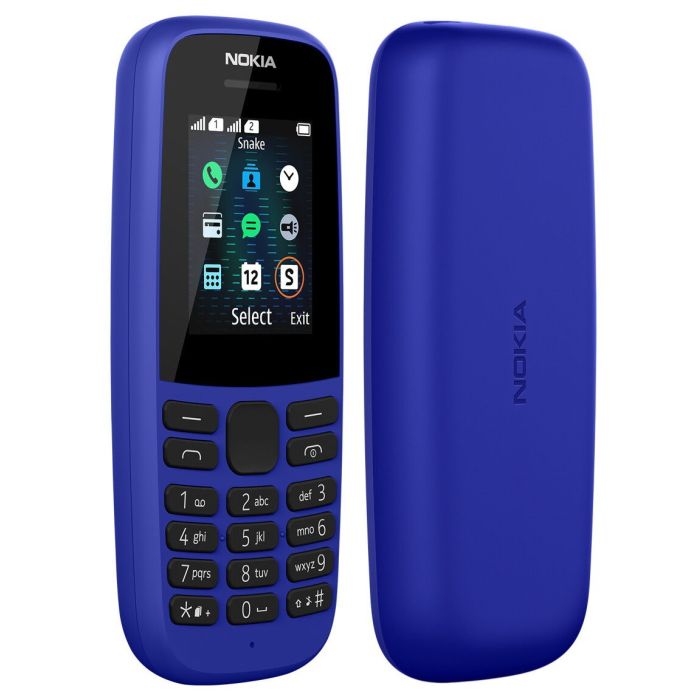 Nokia 105 (4 edition) 1.77 Inch UK SIM Free (Single SIM) - Blue - Refurbished Good