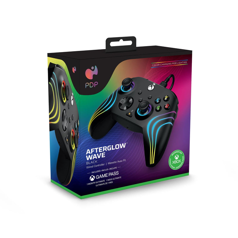 PDP Afterglow Wave Wired Controller for Xbox Series X|S - Black - Refurbished Excellent