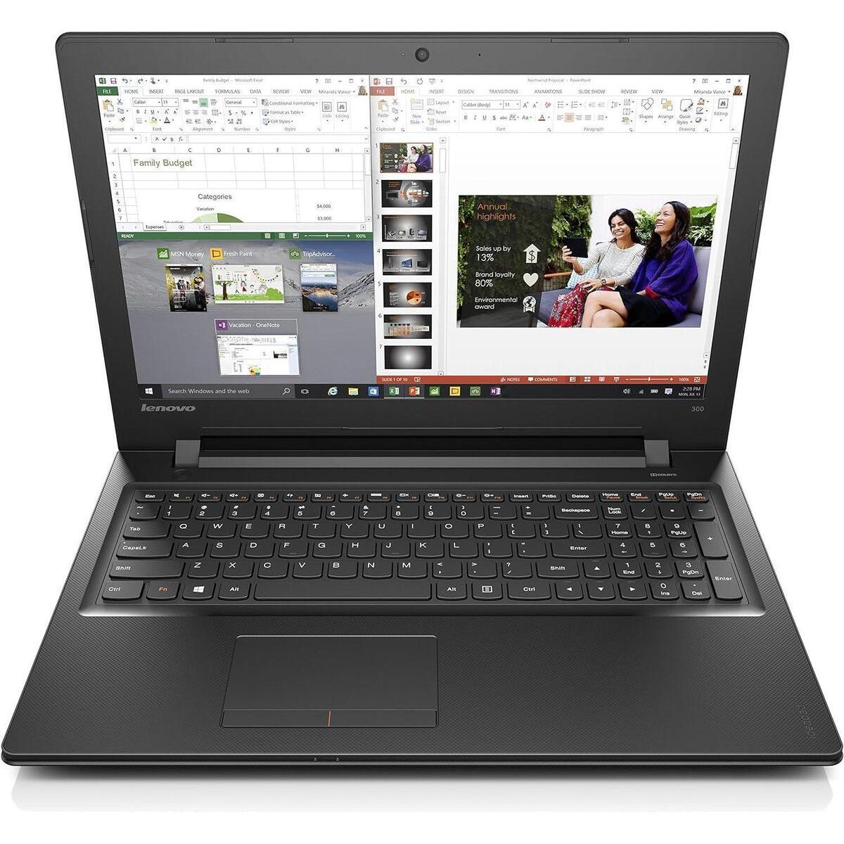 Refurbished Lenovo IdeaPad 300-15ISK 15.6" Intel Core i7-6500U 8GB RAM 1TB - Black - Good