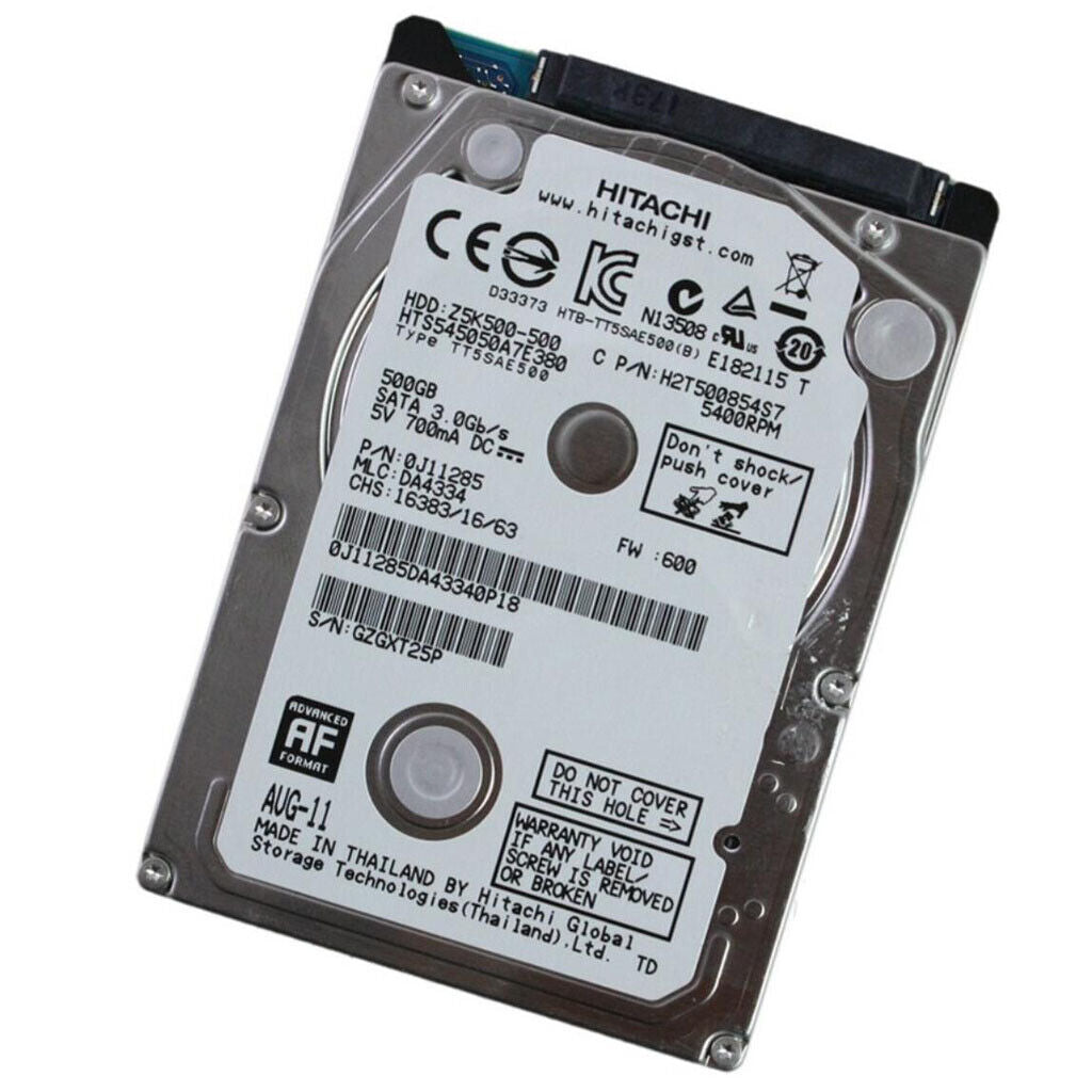 Hitachi HTS54505A7E380 500GB SATA 2.5" Internal Hard Drive