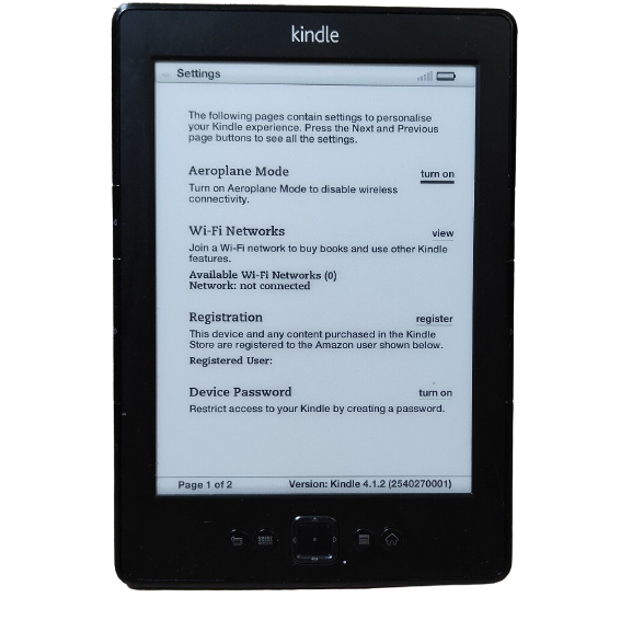 Amazon Kindle 4th Gen D01100 4GB - Black - Pristine
