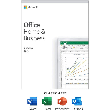 Microsoft Office Home and Business 2019 1 User PC and Mac