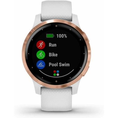 Garmin Vivoactive 4S Smartwatch 40mm w/ White Silicone Band - Refurbished Good