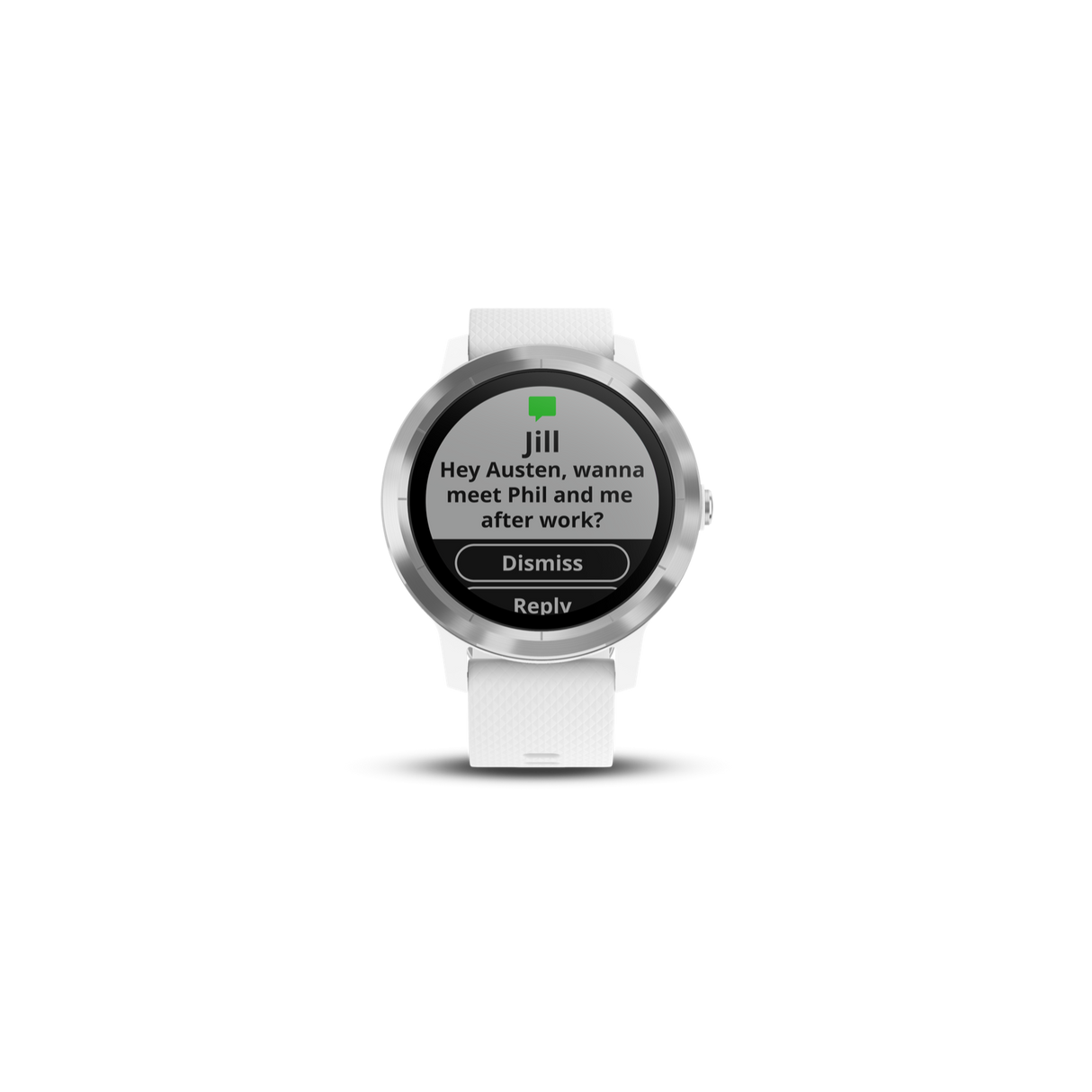 Garmin VivoActive 3 GPS Smartwatch - White Stainless - Refurbished Excellent