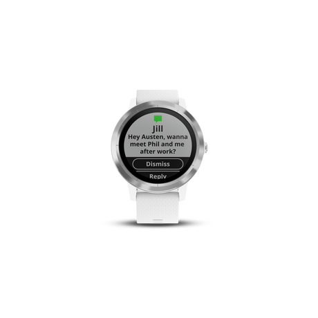 Garmin VivoActive 3 GPS Smartwatch - White Stainless - Refurbished Excellent