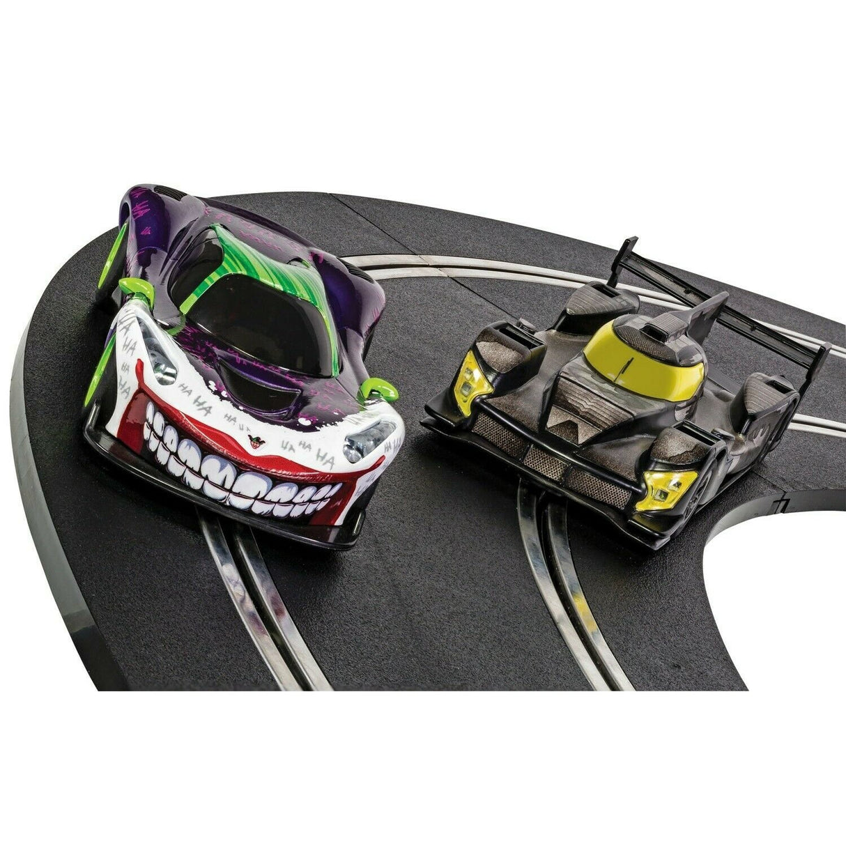 Scalextric C1415M Spark Plug - Batman vs Joker Mains Powered Slot Car Racing Set - New