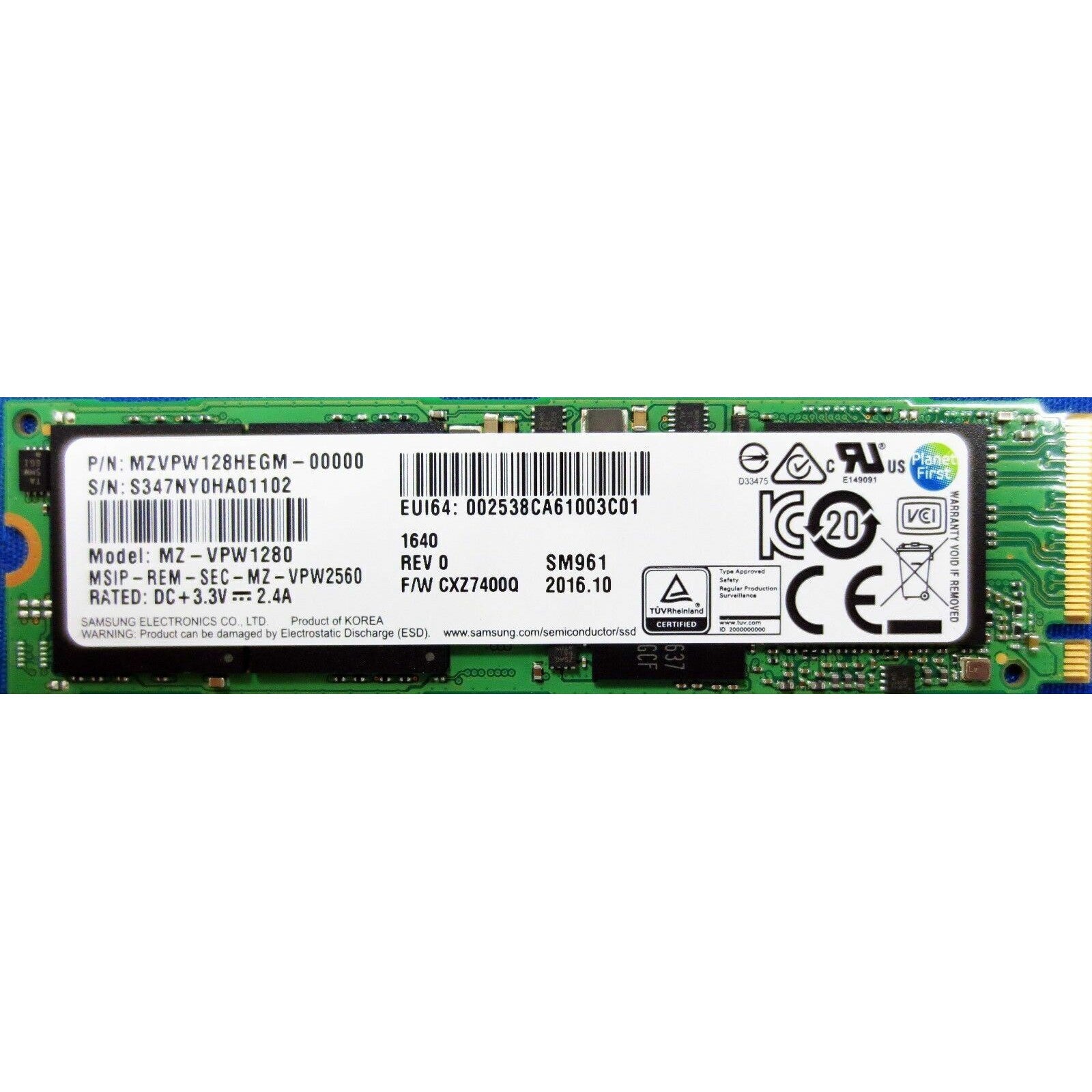 Samsung MZVPW128HEGM 128GB Solid State Drive
