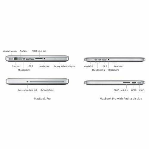 Apple Macbook Pro 13.3'' MD101LL/A 2012 Intel Core i5-3210M 4GB RAM 500GB - Silver - Refurbished Excellent