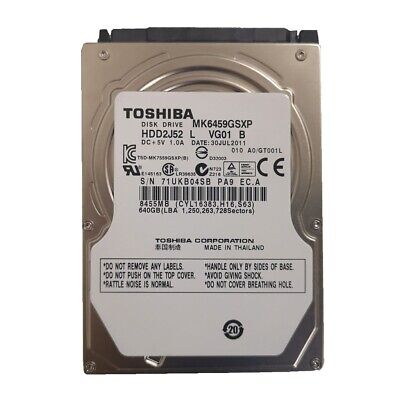Toshiba MK6459GSXP 640GB 2.5" SATA Hard Drive