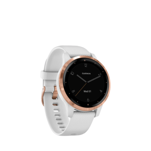 Garmin Vivoactive 4S Smartwatch 40mm w/ White Silicone Band - Refurbished Pristine - No Charger