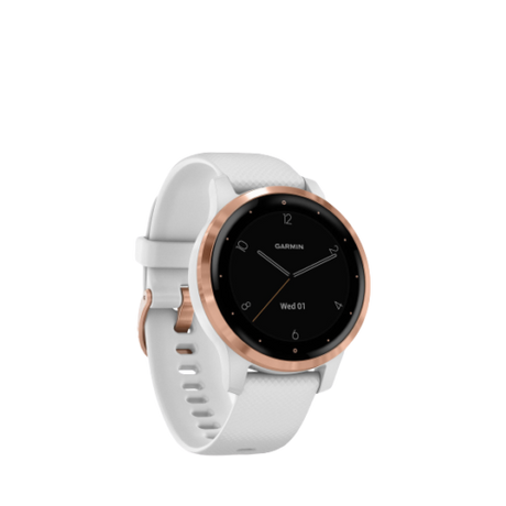 Garmin Vivoactive 4S Smartwatch 40mm w/ White Silicone Band - Refurbished Excellent - No Charger