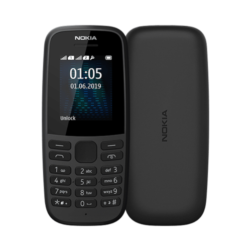 Nokia 105 (4 edition) 1.77 Inch UK SIM Free (Single SIM) - Black - Refurbished Good