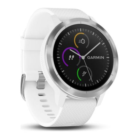 Garmin VivoActive 3 GPS Smartwatch - White Stainless - Refurbished Good