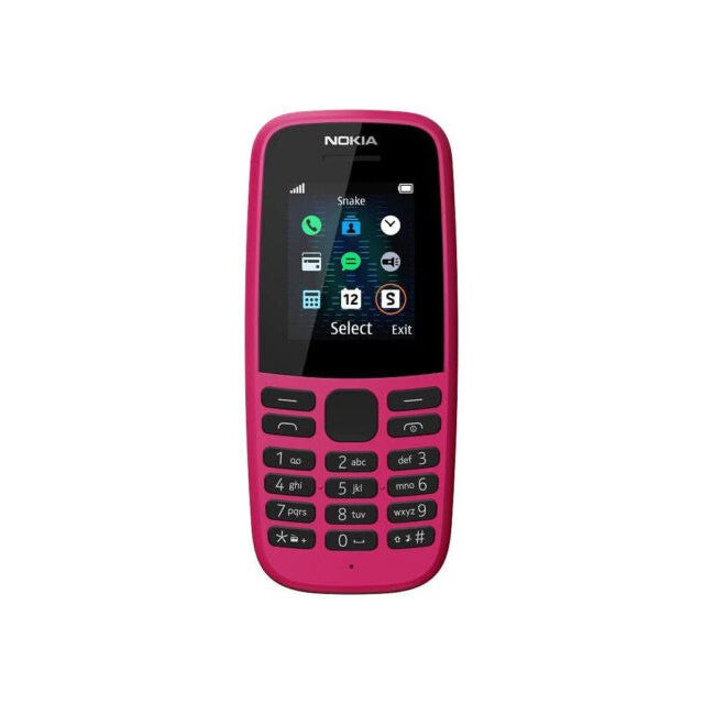 Nokia 105 (4 edition) 1.77 Inch UK SIM Free (Single SIM) - Pink - Refurbished Pristine