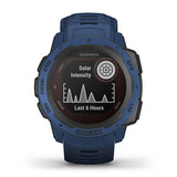 Garmin Instinct Solar, Solar-powered Rugged Outdoor Smartwatch - Blue - Refurbished Good
