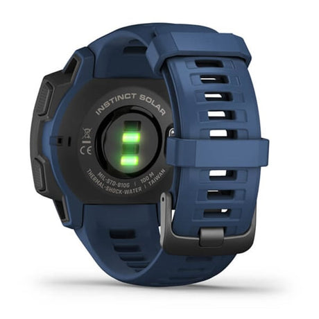 Garmin Instinct Solar, Solar-powered Rugged Outdoor Smartwatch - Blue - Refurbished Good